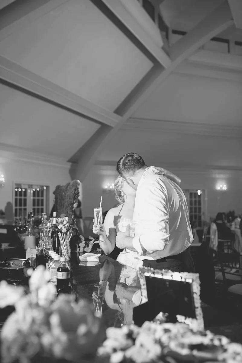 Albemarle Estate at Trump Winery Wedding | Bride and Groom Reception Kiss