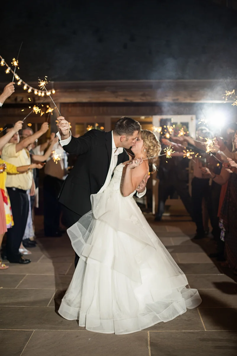 Albemarle Estate at Trump Winery Wedding | Bride and Groom Sparkler Exit