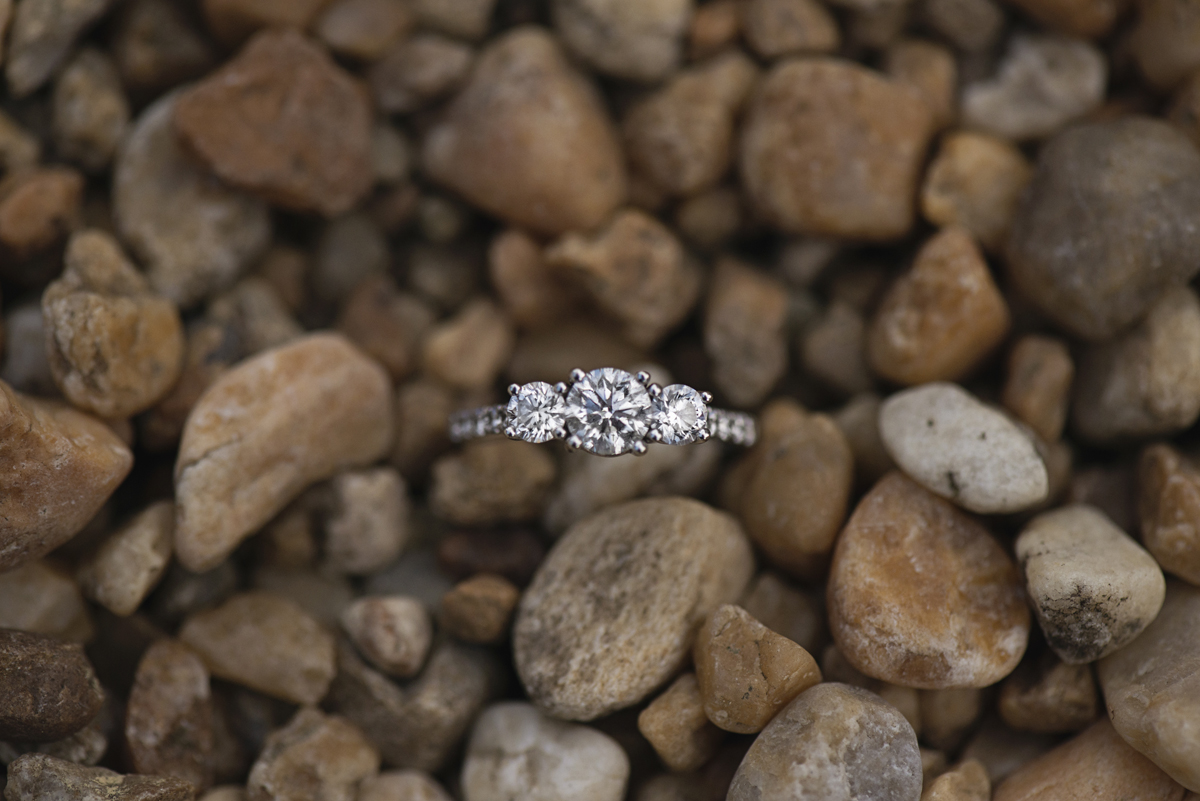 Ring Shot on Gravel Rocks