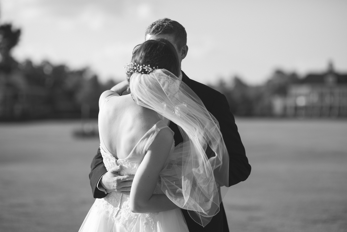 Emerald Green Classic Country Club Wedding | Bride and Groom Portraits