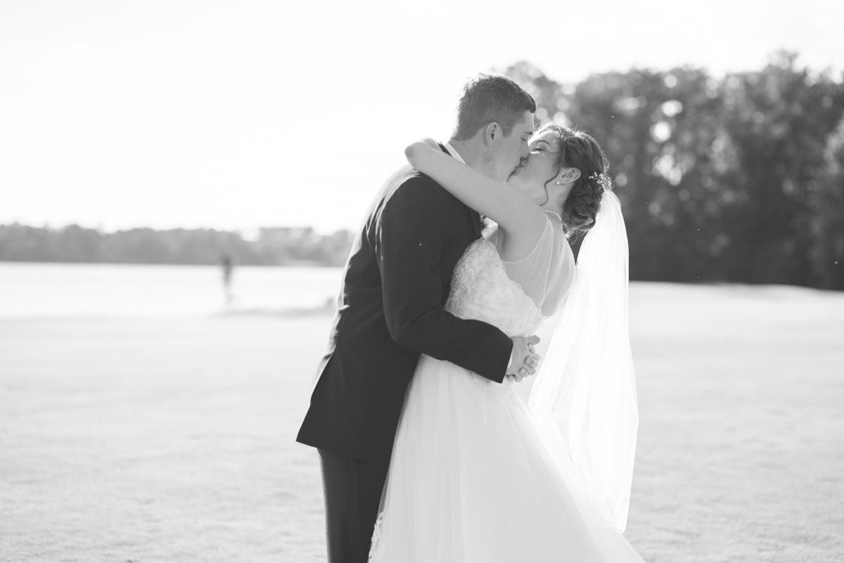 Emerald Green Classic Country Club Wedding | Bride and Groom Portraits