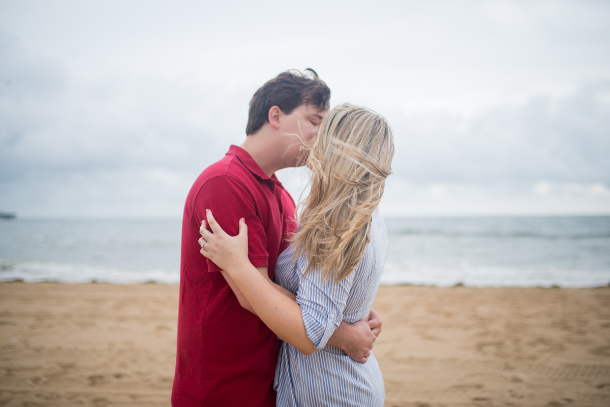 Windy Beach Engagement Session