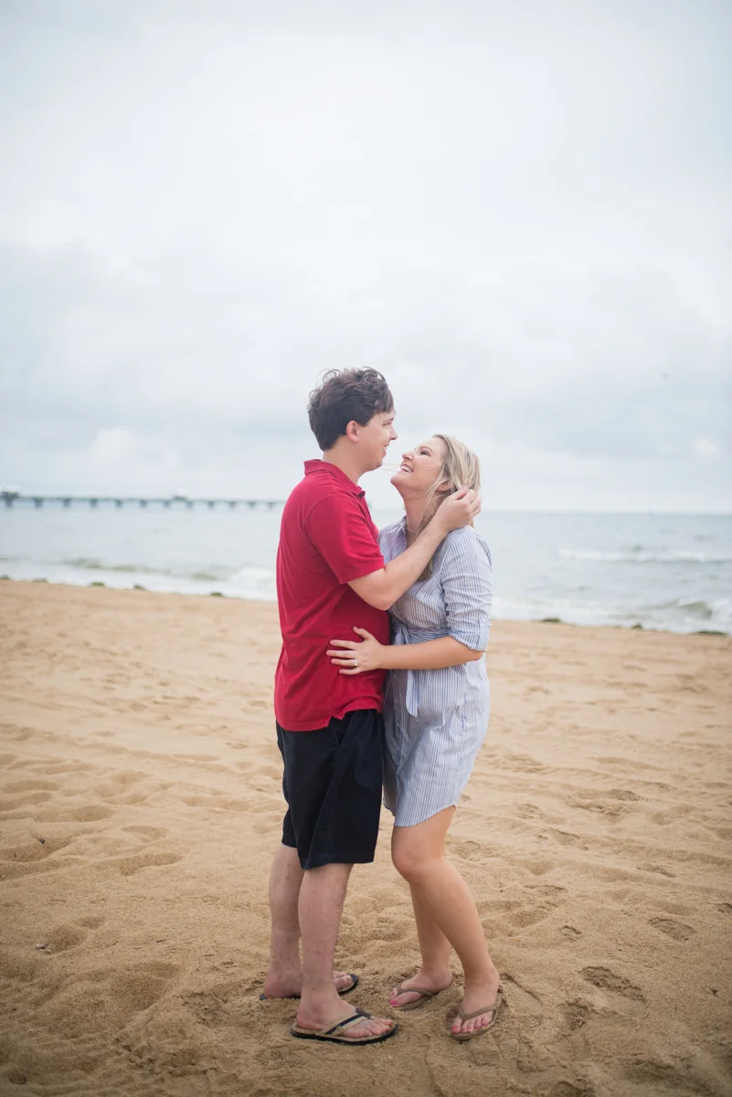 Windy Beach Engagement Session