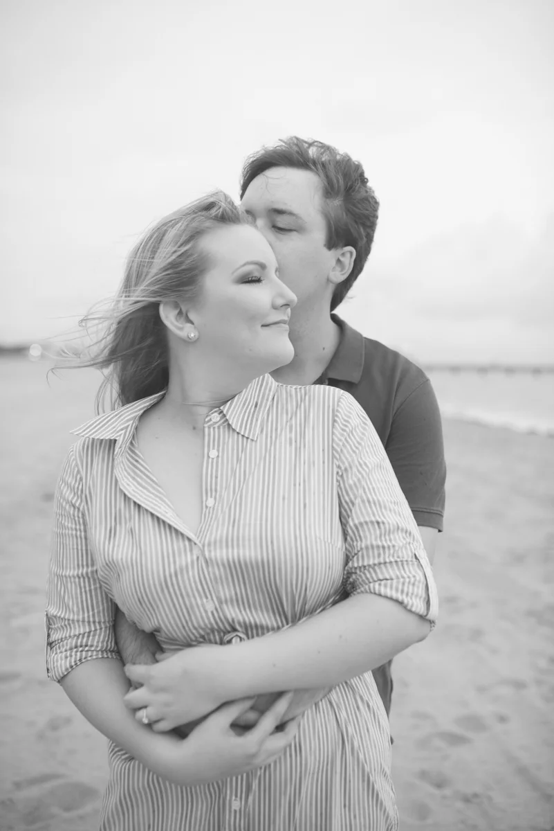 Windy Beach Engagement Session
