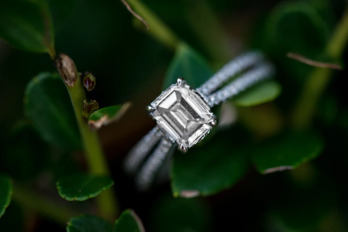 Greenery Engagement Ring Shot