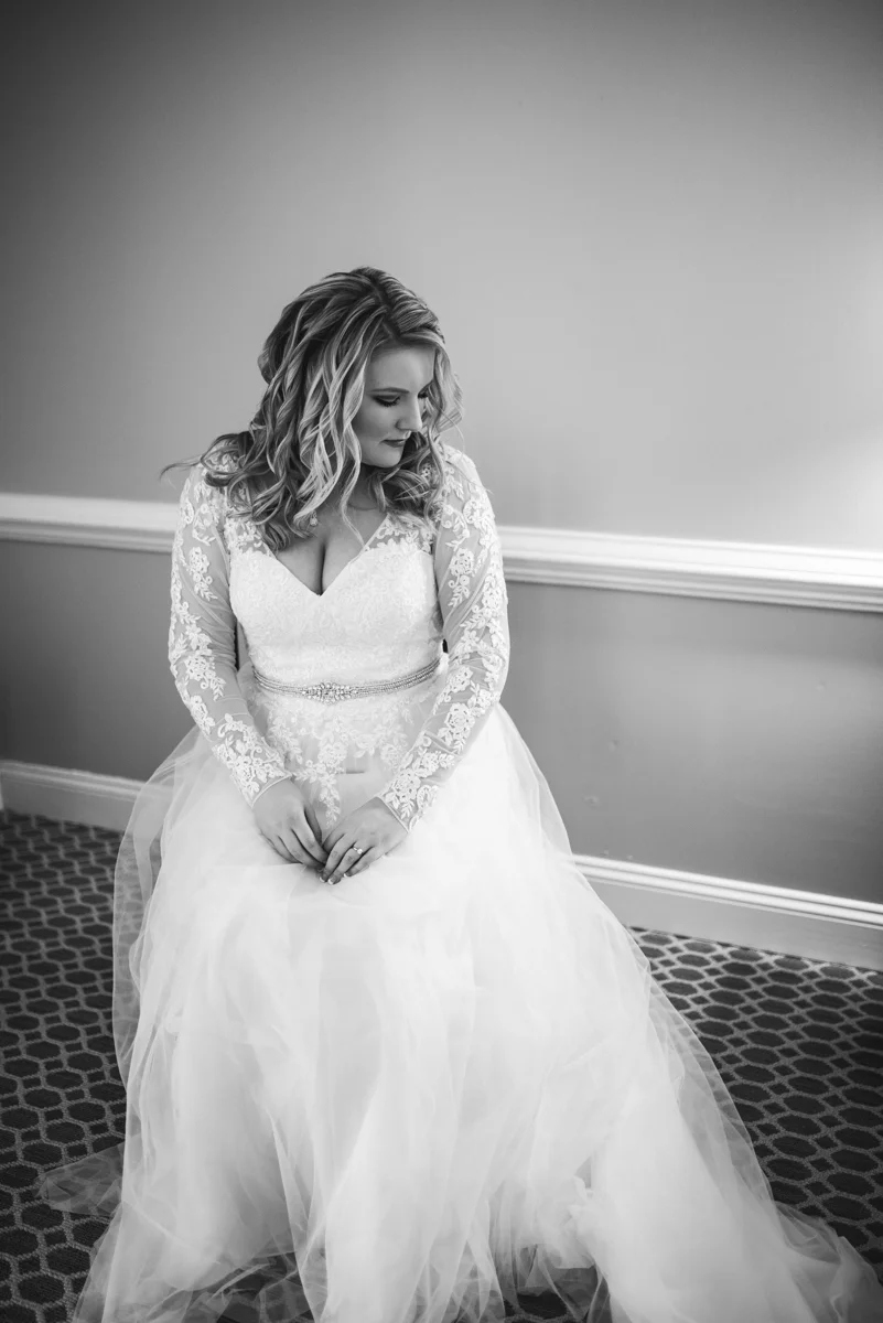 Burgundy and Blush Winter Wedding | Bridal Portrait
