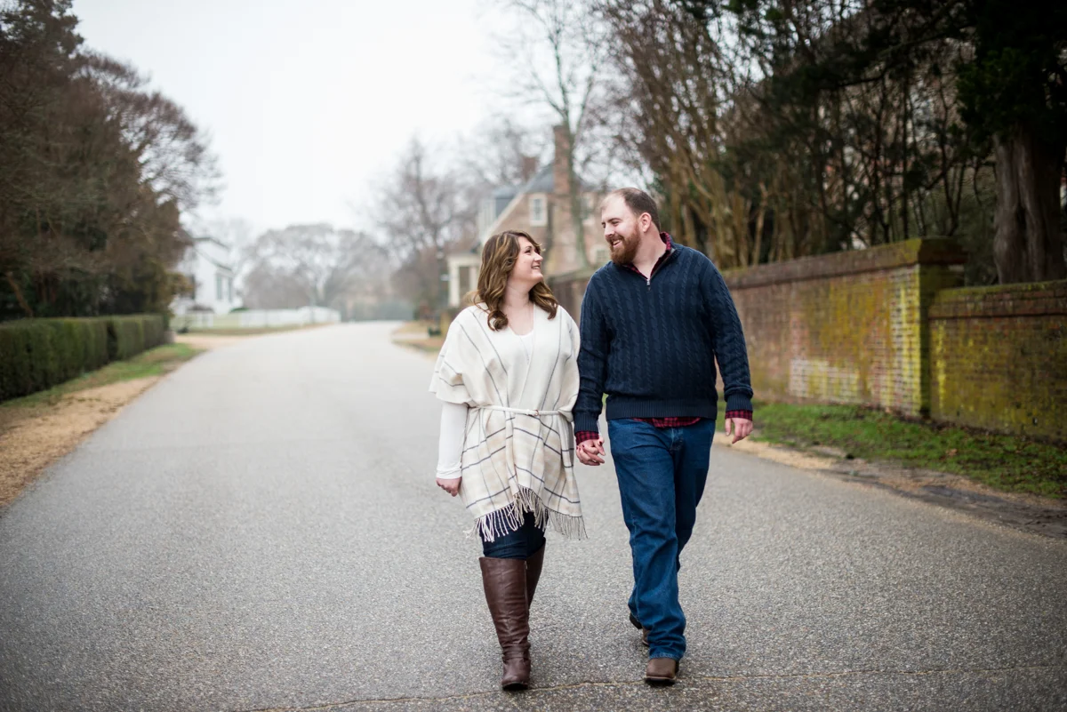 Quaint Historic Winter Engagement