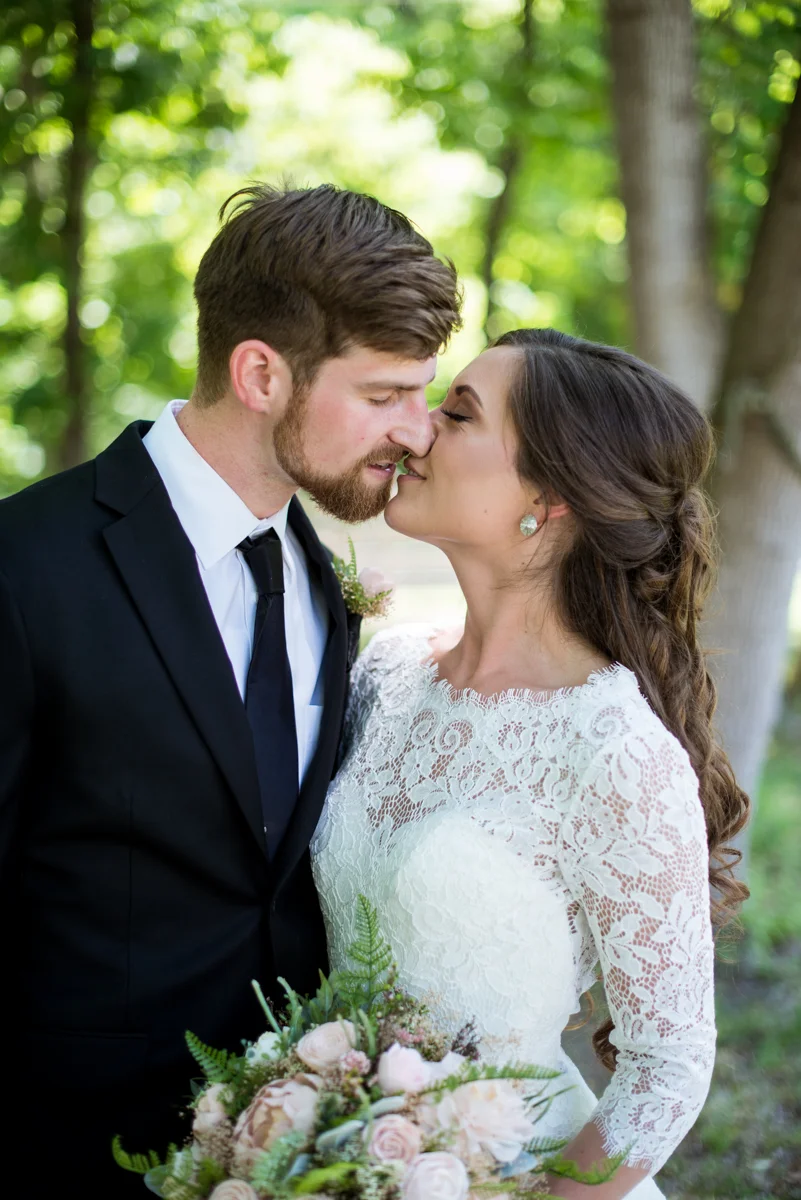 Elegant and Intimate Winery Wedding | Bride and groom portraits