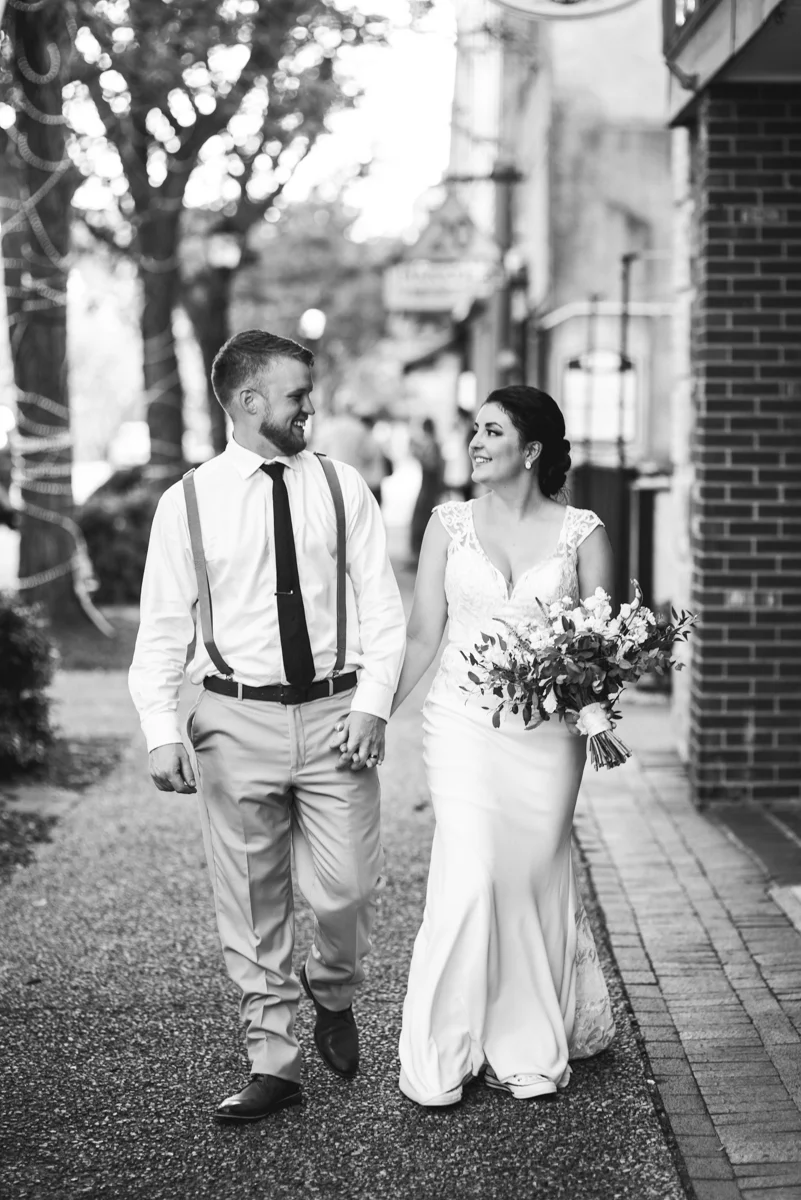 Minimalist White and Green Summer Wedding | Bride and Groom Sunset Portraits