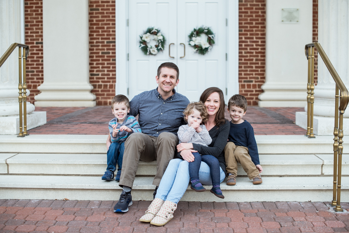 Family Pictures at a College Campus