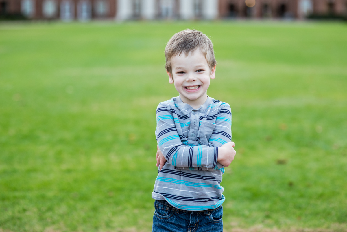 Family Pictures at a College Campus