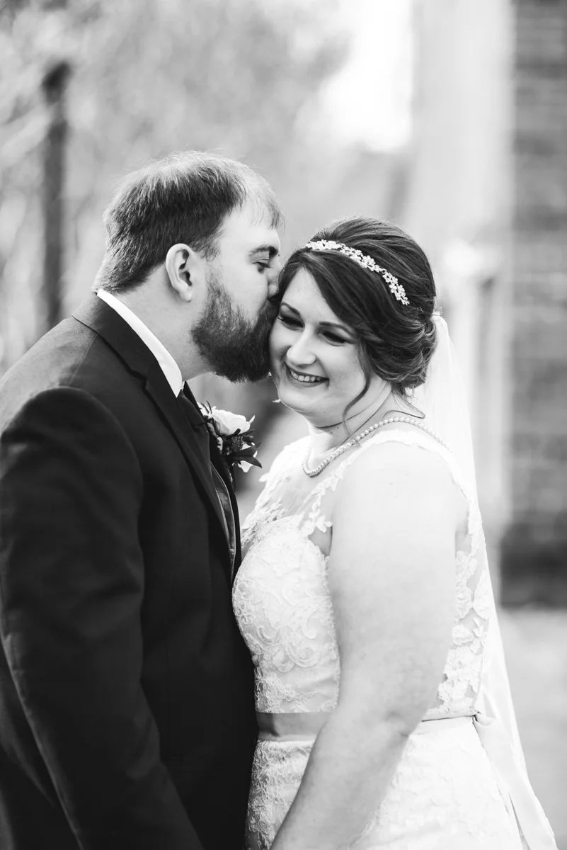 Burgundy and Pale Blue Winter Wedding | Bride + groom portraits