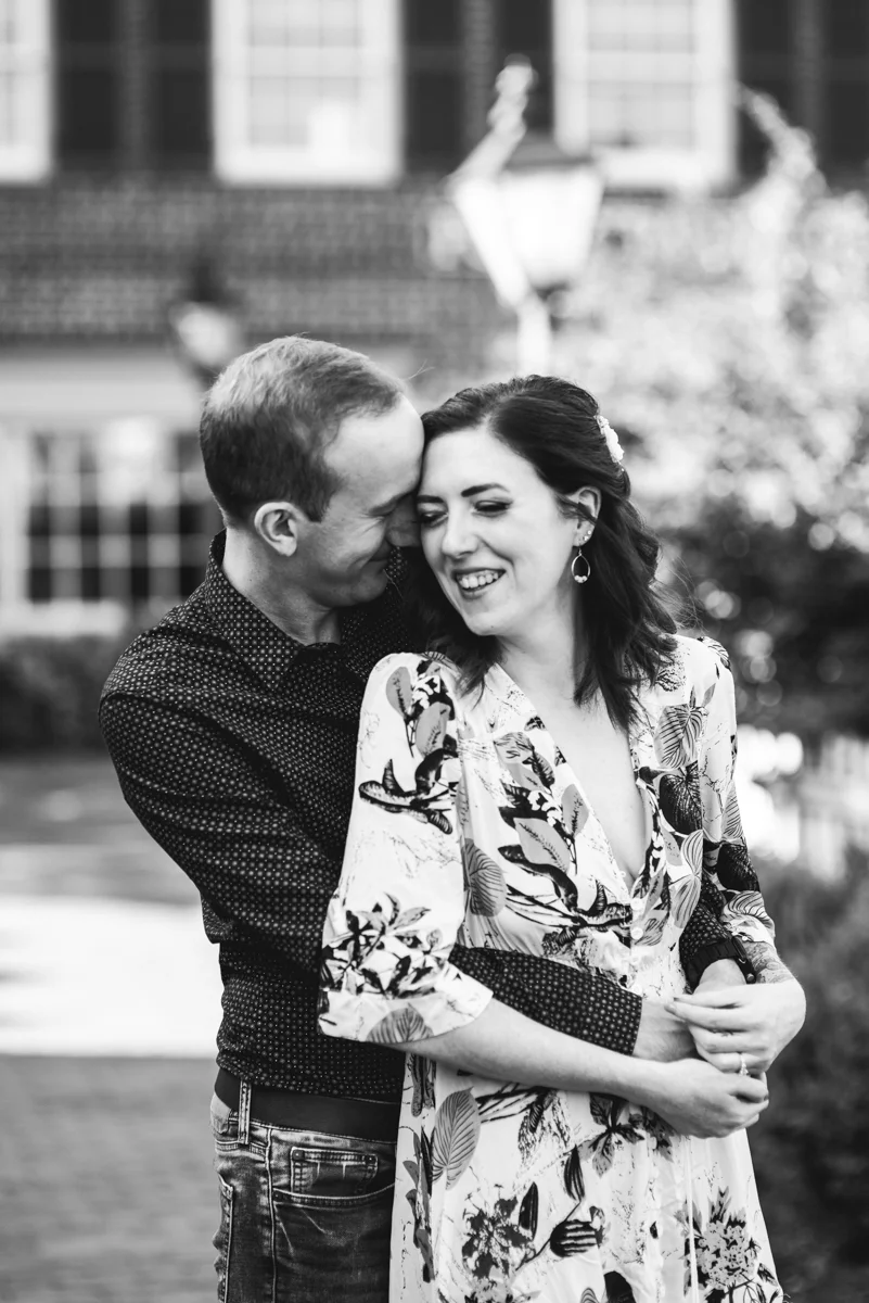 Engagement Pictures in Downtown Williamsburg with Tattooed Bride