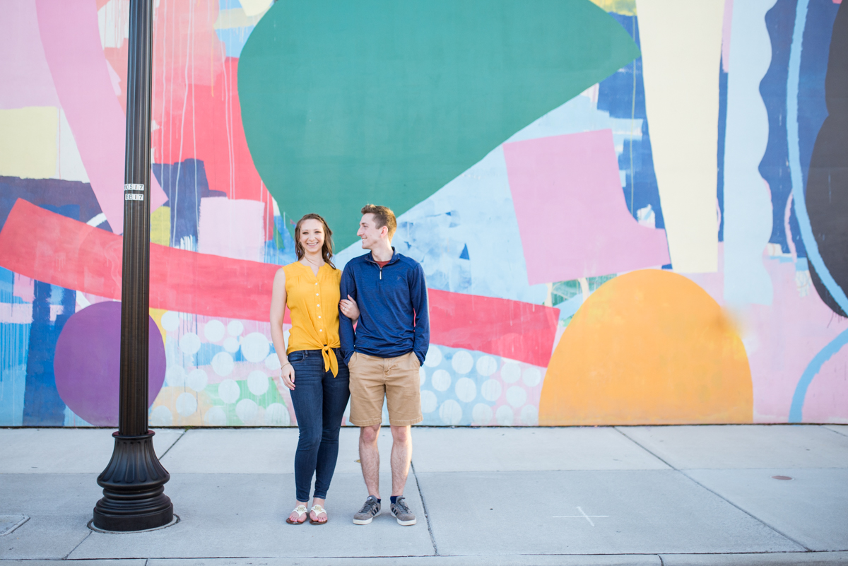 Trendy Downtown Engagement Pictures in Norfolk, Virginia
