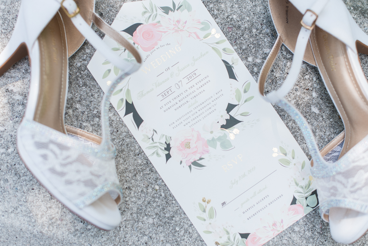 Bright Fall DIY Wedding | Floral Wedding Invitation