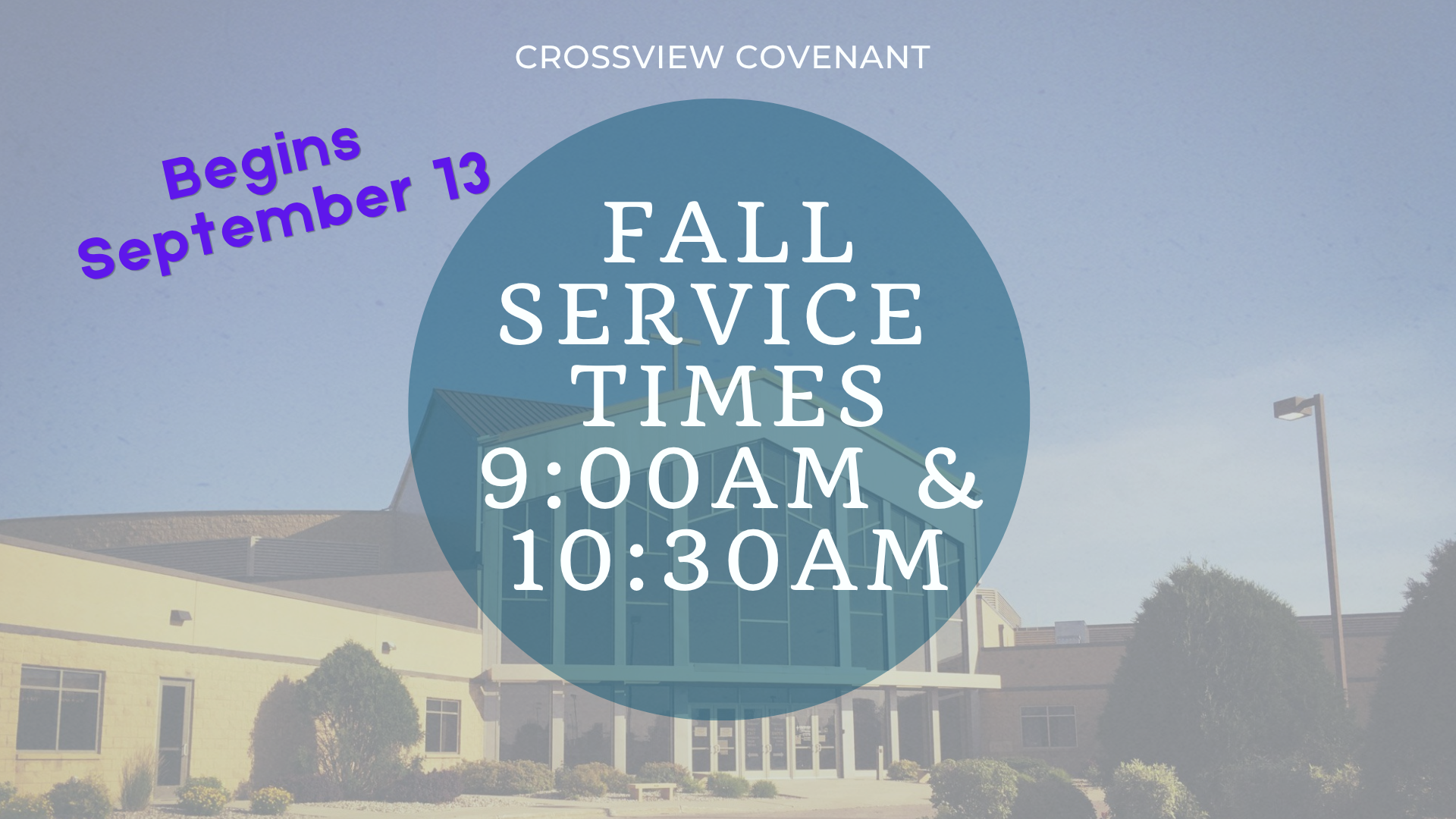 Fall Church Service Times