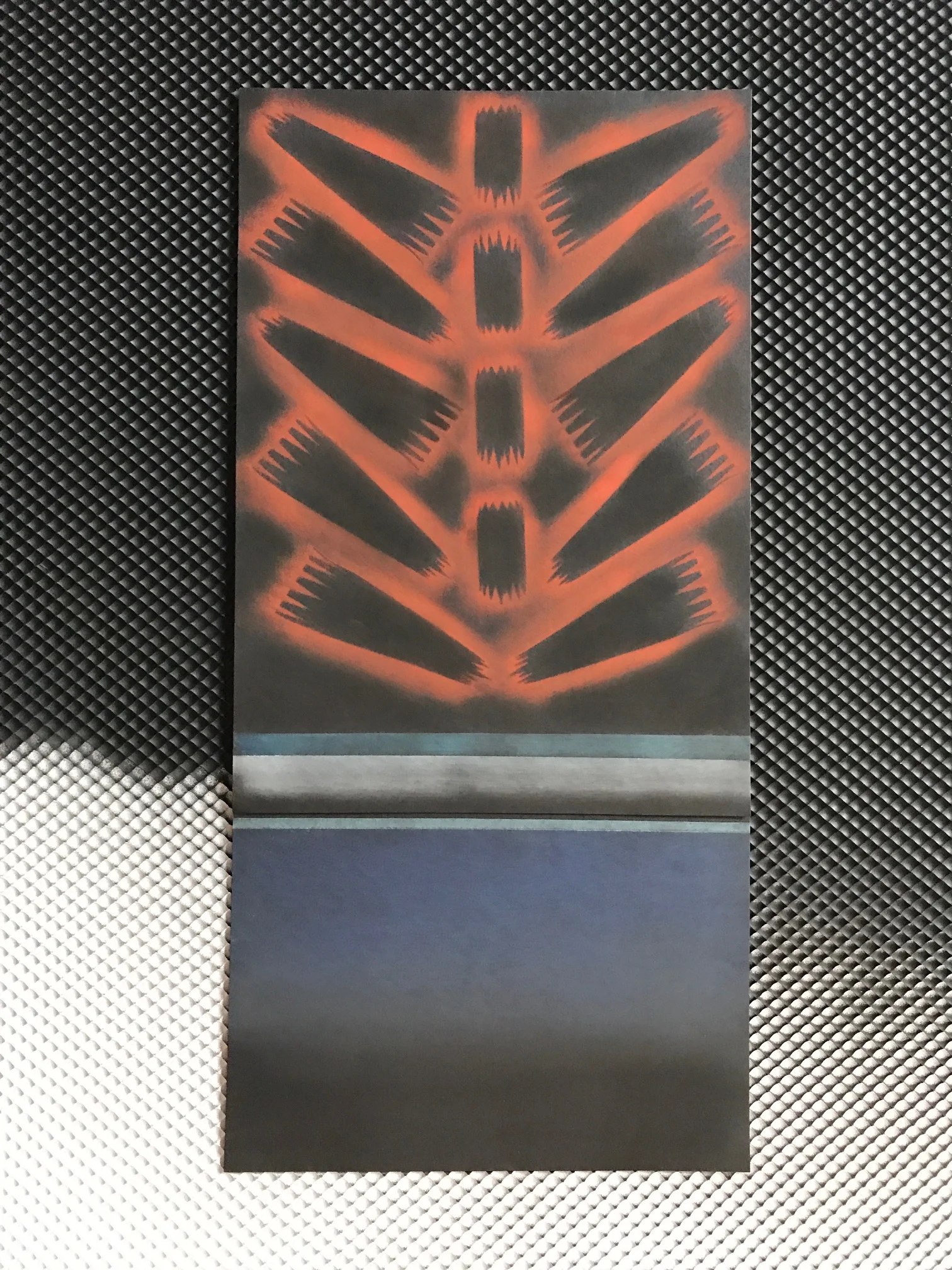 OBSERVED AND RECORdED PERMUTATION OF THE HOLY SPIRIT EL VIENTO NO. 8, PASTEL ON CARDSTOCK 17.25 IN. X 8.25 IN. price $800 background not included. piece can be framed or mounted to a wooden ramp. photograph available upon request