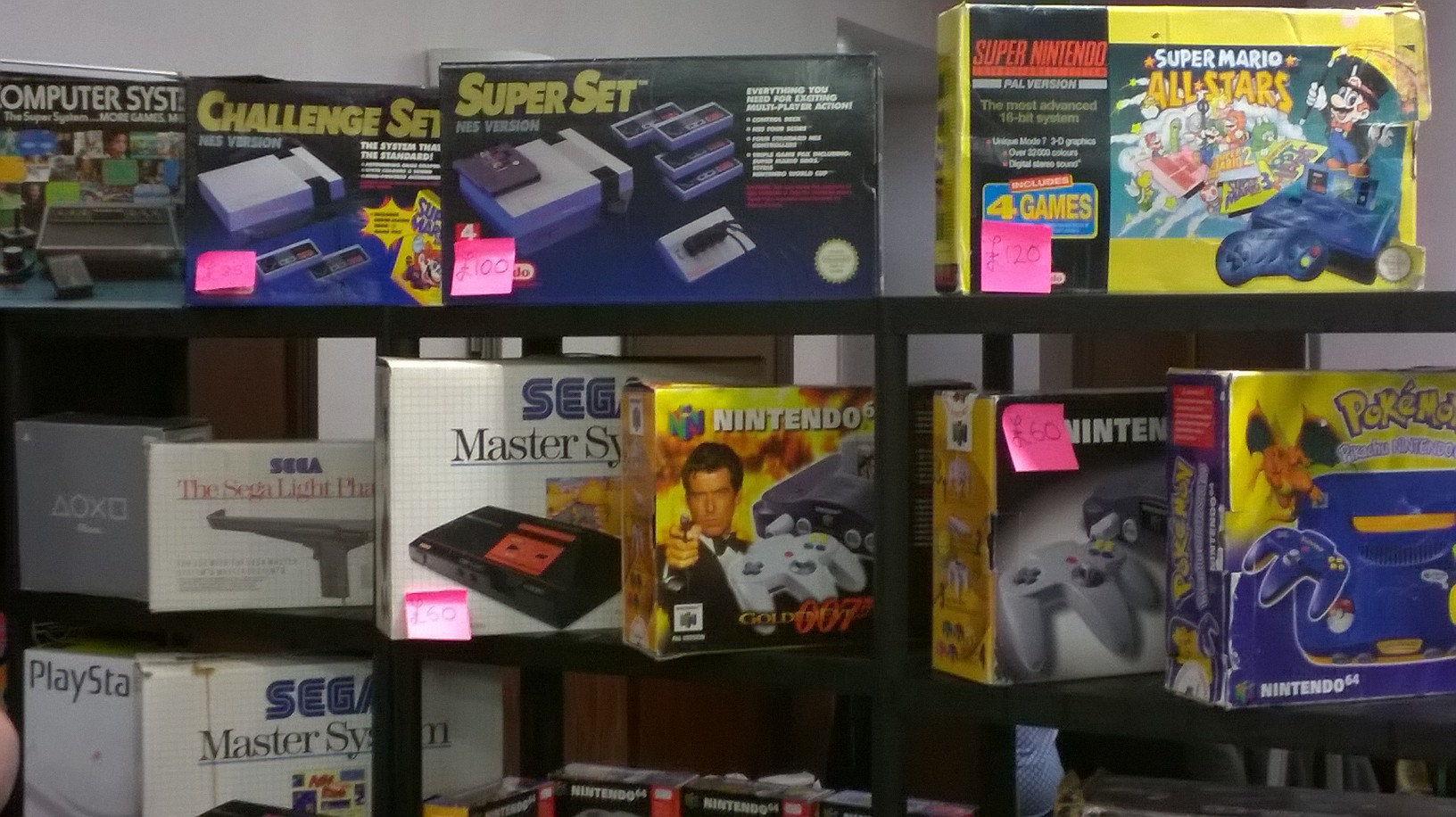 Loads of classic consoles on sale, fully boxed too!