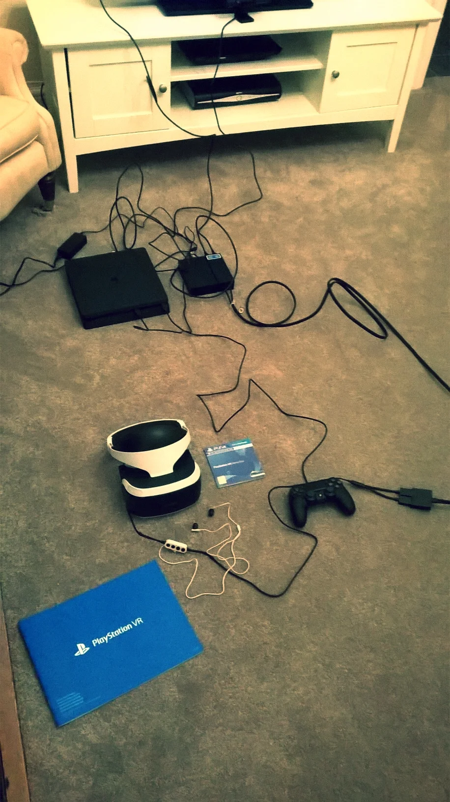 The PSVR does require a lot of wires.