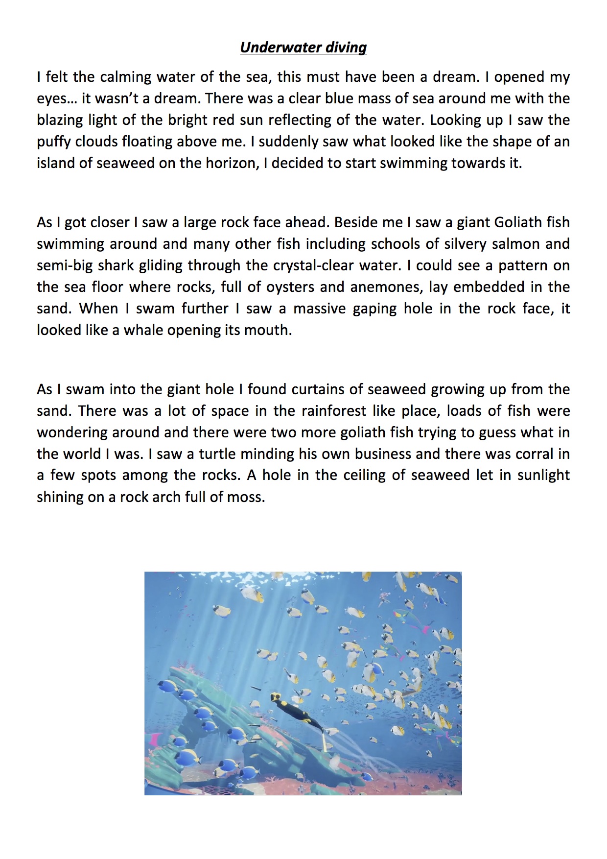 descriptive essay about the sea