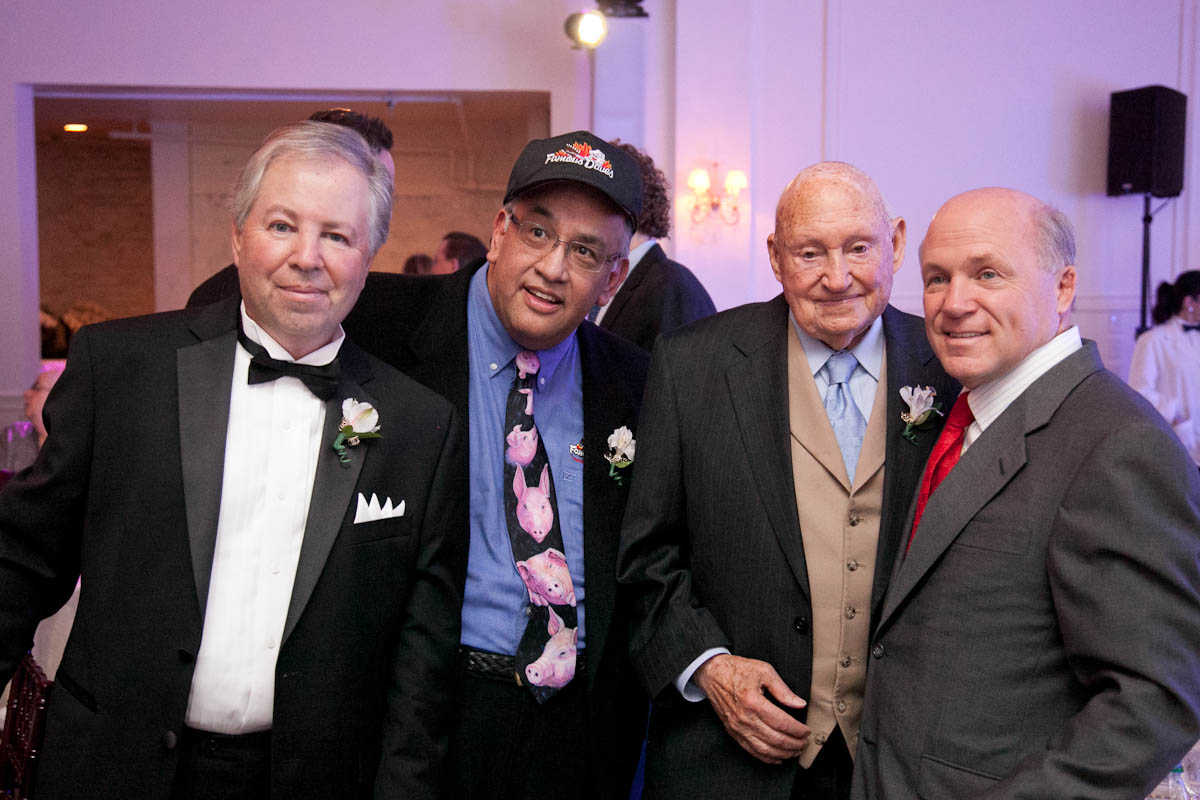 F rom left: Mitch Schlimer, founder of the event, Famous Dave Anderson of Famous Dave's, Truett Cathy, founder of Chick-fil-A and son Dan Cathy