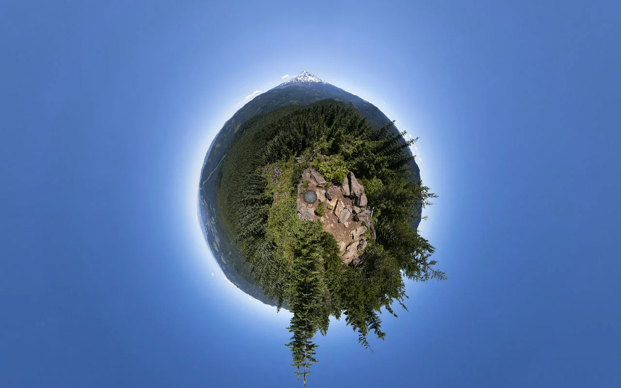 Elevated Gigapixel Sphere of the View from Lost Lake Butte, 2014