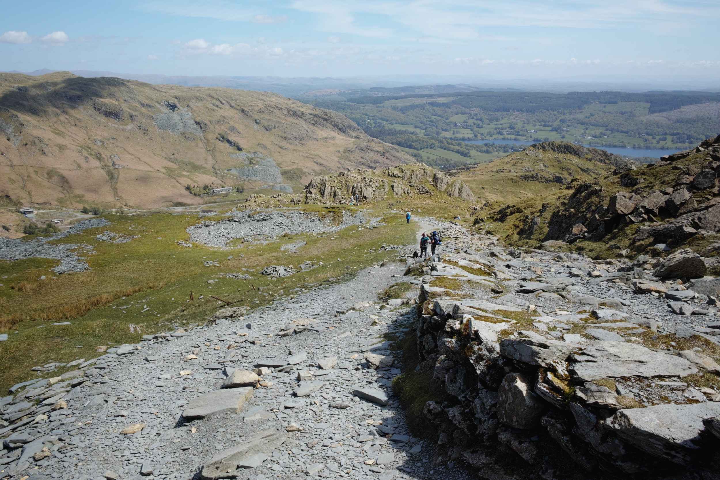Walkers on the path.