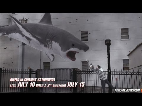 Flying shark vs. man wielding chainsaw. Any questions? 