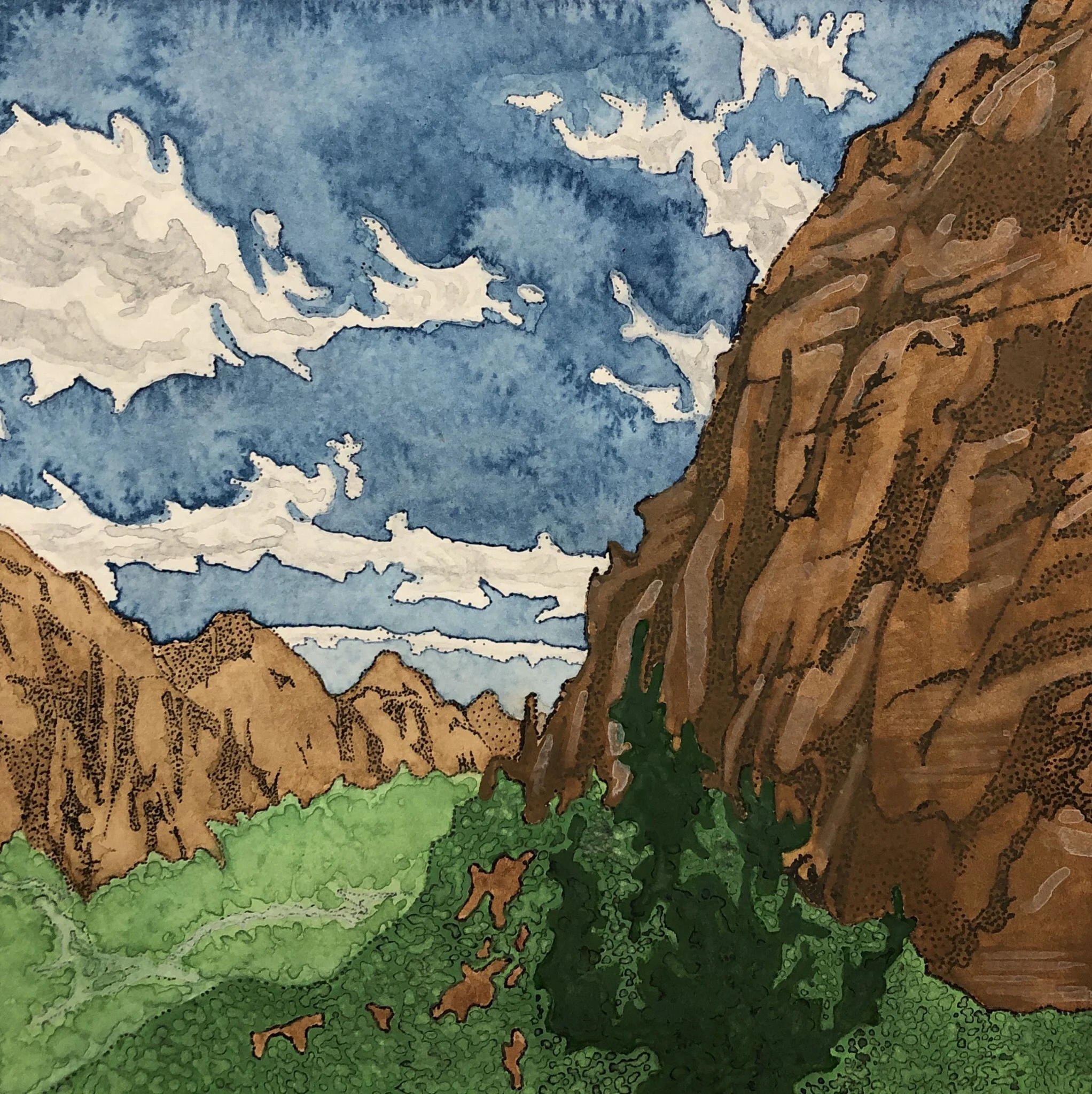 6”x6” / ink and watercolor