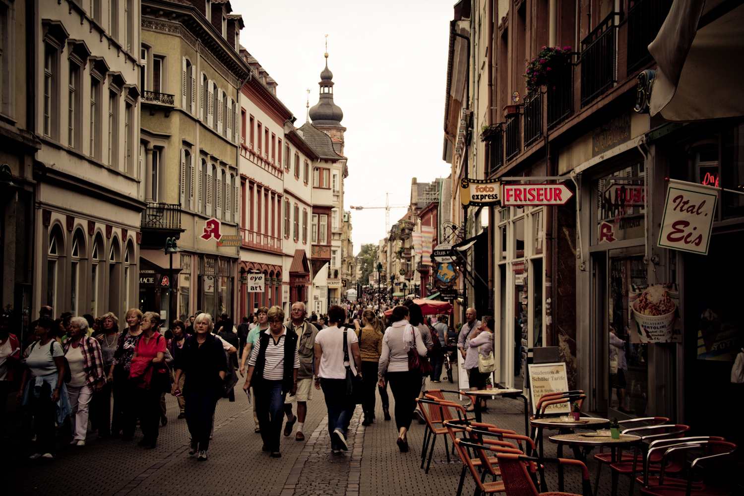 Main Pedestrian Walking Area of Heidelberg
