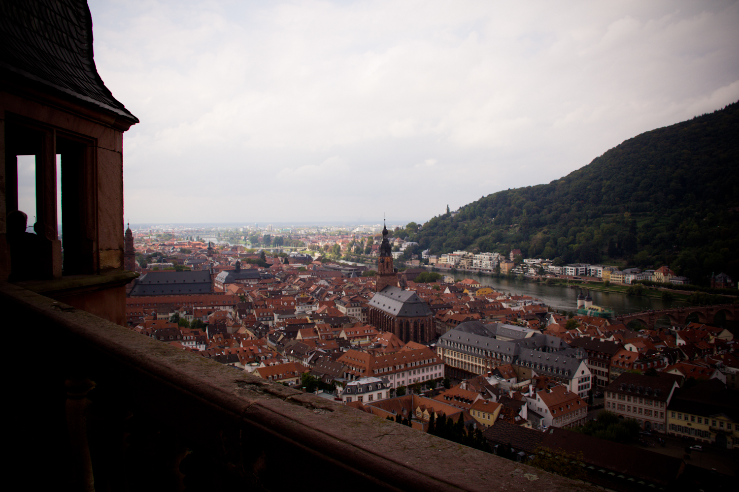 View from the castle overlooking the red rooftops 