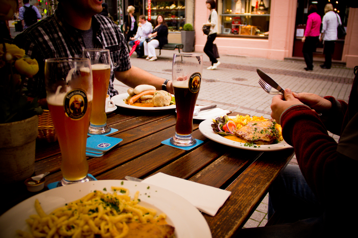 Traditional German Food with Traditional German Beer. Need I say more?