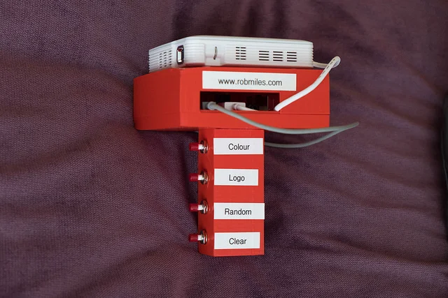 The LogoBlaster and its buttons