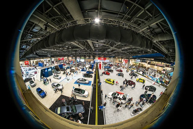 There were a lot of cars. And people. 
