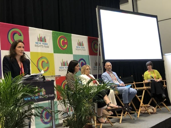 From l. to r.: Claire Sabatie-Garat, Marleen Seegers, Barbara Zitwer, Peter Borland, and Gabriella Page-Fort. Photo: Photo: Jason Boog