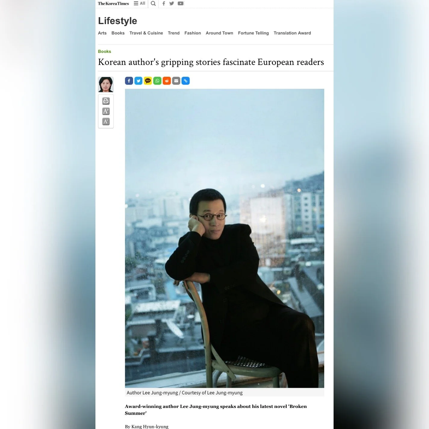 JM Lee: Korean author's gripping stories fascinate European readers