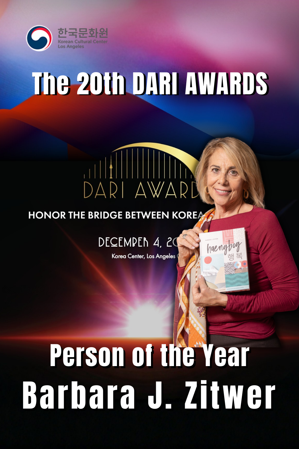 Congratulations Barbara on the Dari Awards
