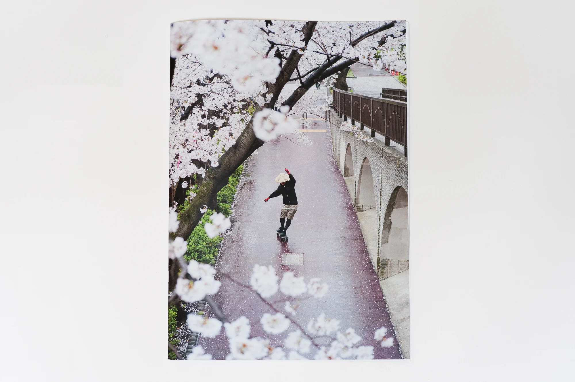"SAKURA" (the Japanese word for cherry blossom), is a zine featuring Japanese skateboarding legend, Takahiro Morita. Photographed in Tokyo during the short two week period in which the flowers are in full bloom, "SAKURA" captures the spirit and cultural significance of the cherry blossoms and explores how skateboarding interacts with the flower filled cityscape. Designed by Mike Sikora, and published by the Milk Gallery at Milk Studios, New York. Copies available for purchase at Theories of Atlantis Distribution . Watch the accompanying short film produced by Far East Skate Network here .