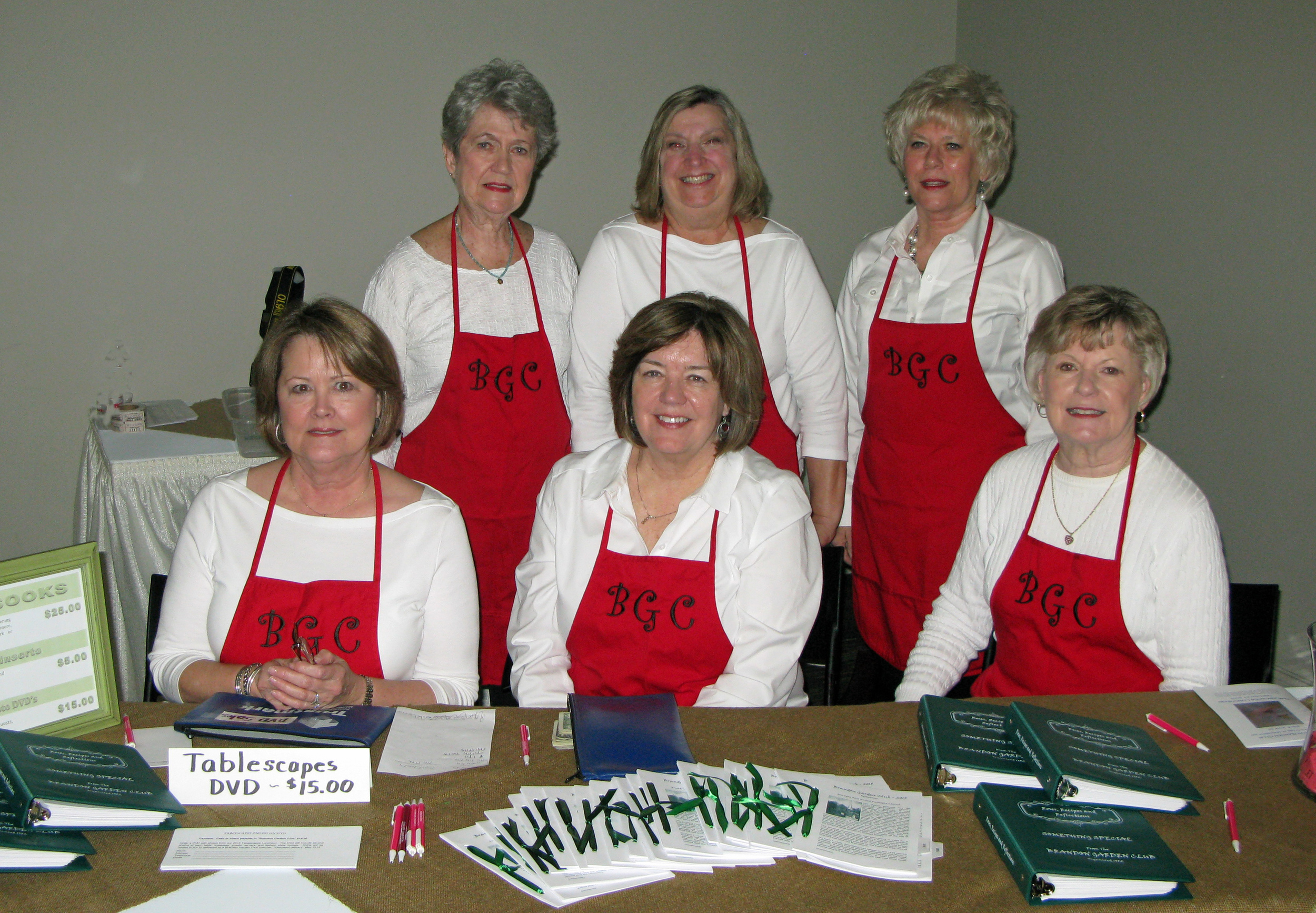   At Brandon Garden Club’s eighth annual&nbsp;  Tablescapes  &nbsp;Luncheon, guests had opportunities to purchase cookbooks and cookbook inserts, DVDs with over 1,000 photos of the event, and drawing tickets for a fully decorated&nbsp;  table  &nbsp;