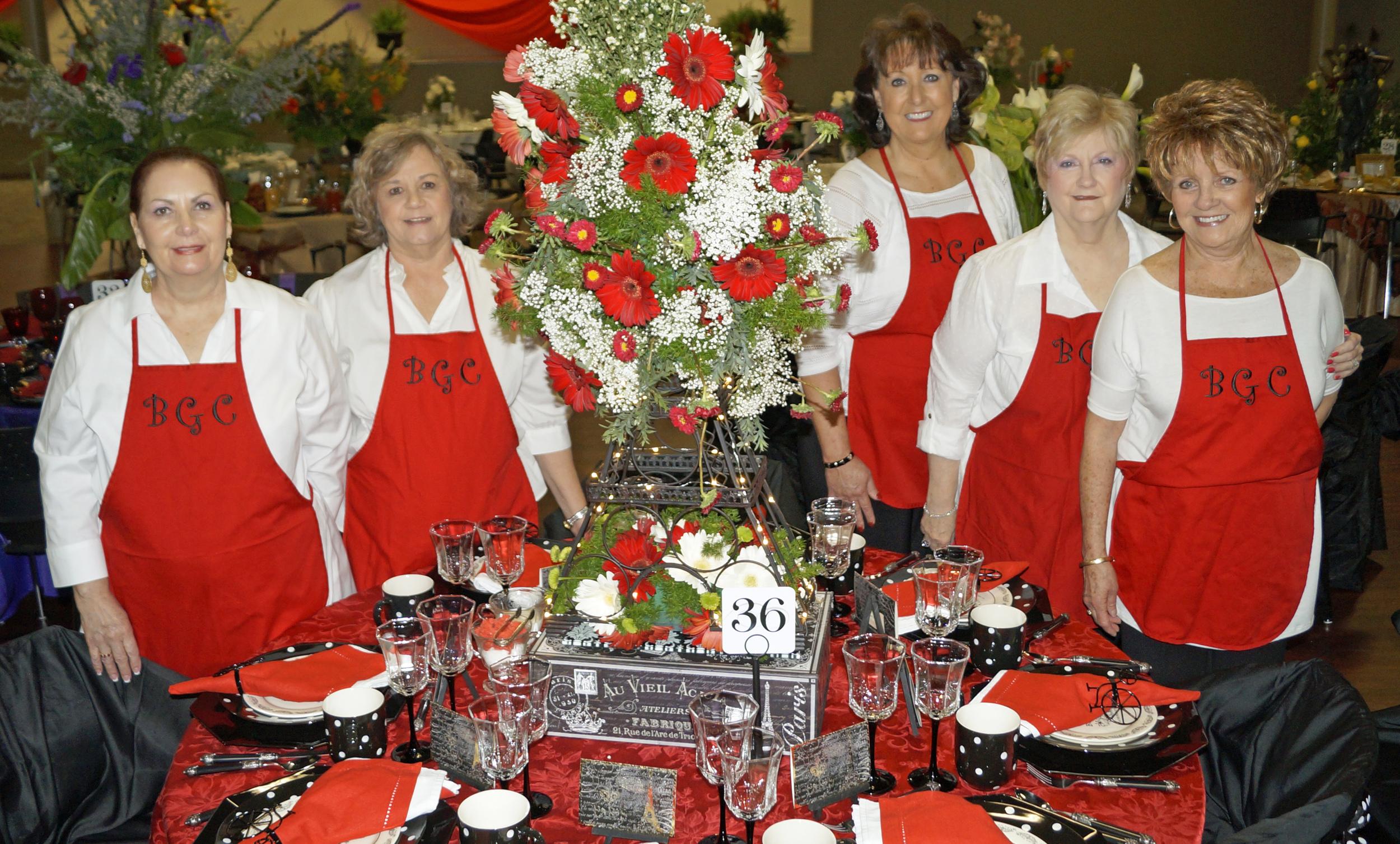   Brandon Garden Club’s eighth annual&nbsp;  Tablescapes  &nbsp;Luncheon fundraiser included 40 uniquely decorated&nbsp;  tables  , celebrity servers, and a fashion show featuring former BGC presidents as models.&nbsp; Pictured (l to r) at the “Paris