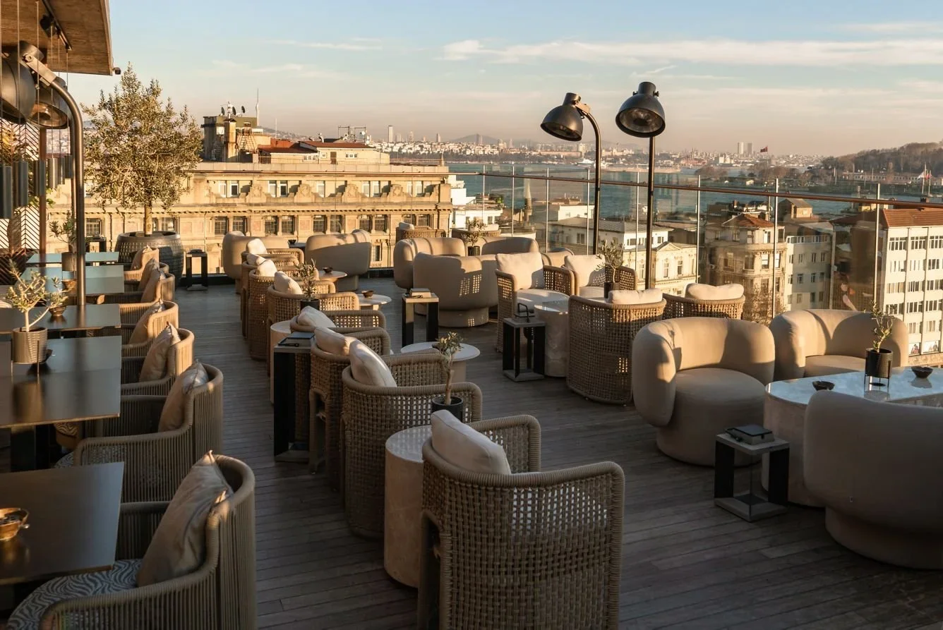Hotel rooftop bar Istanbul textile retreat Weaving Maryanne Moodie