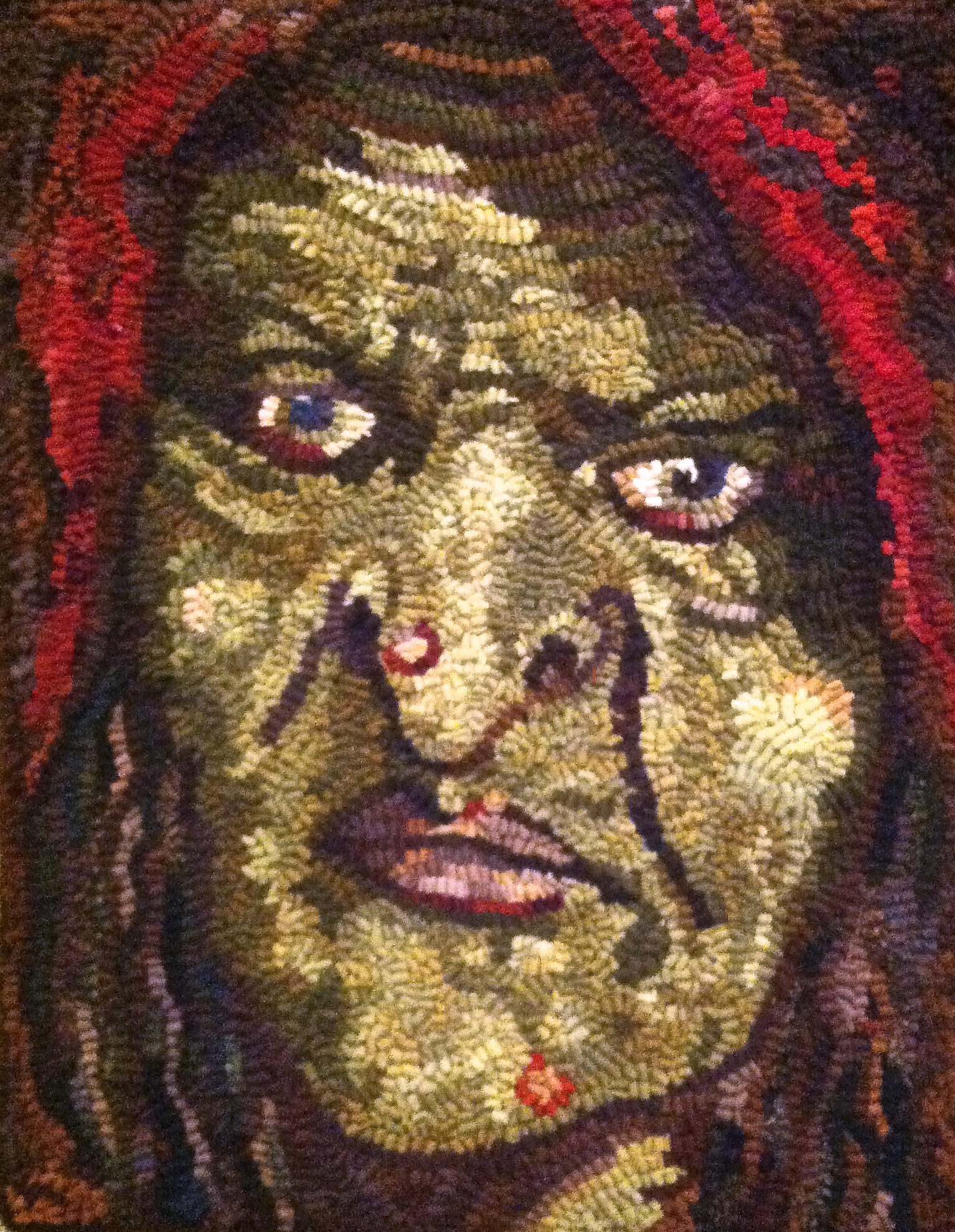 The Witch , hooked by Susan Reyes, 2015, ATHA Biennial Witch Workshop instructed by April D. DeConick. 