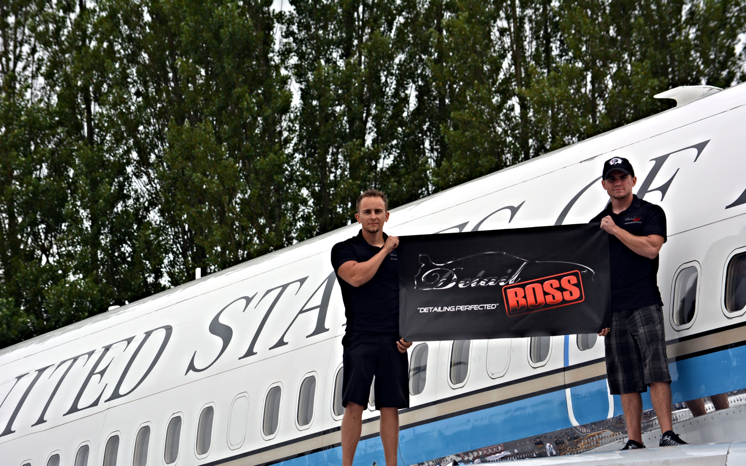 Atop the original Air Force One after 10 days of detailing to preserve its fragile exterior with the Air Force One Detail Team: 2013