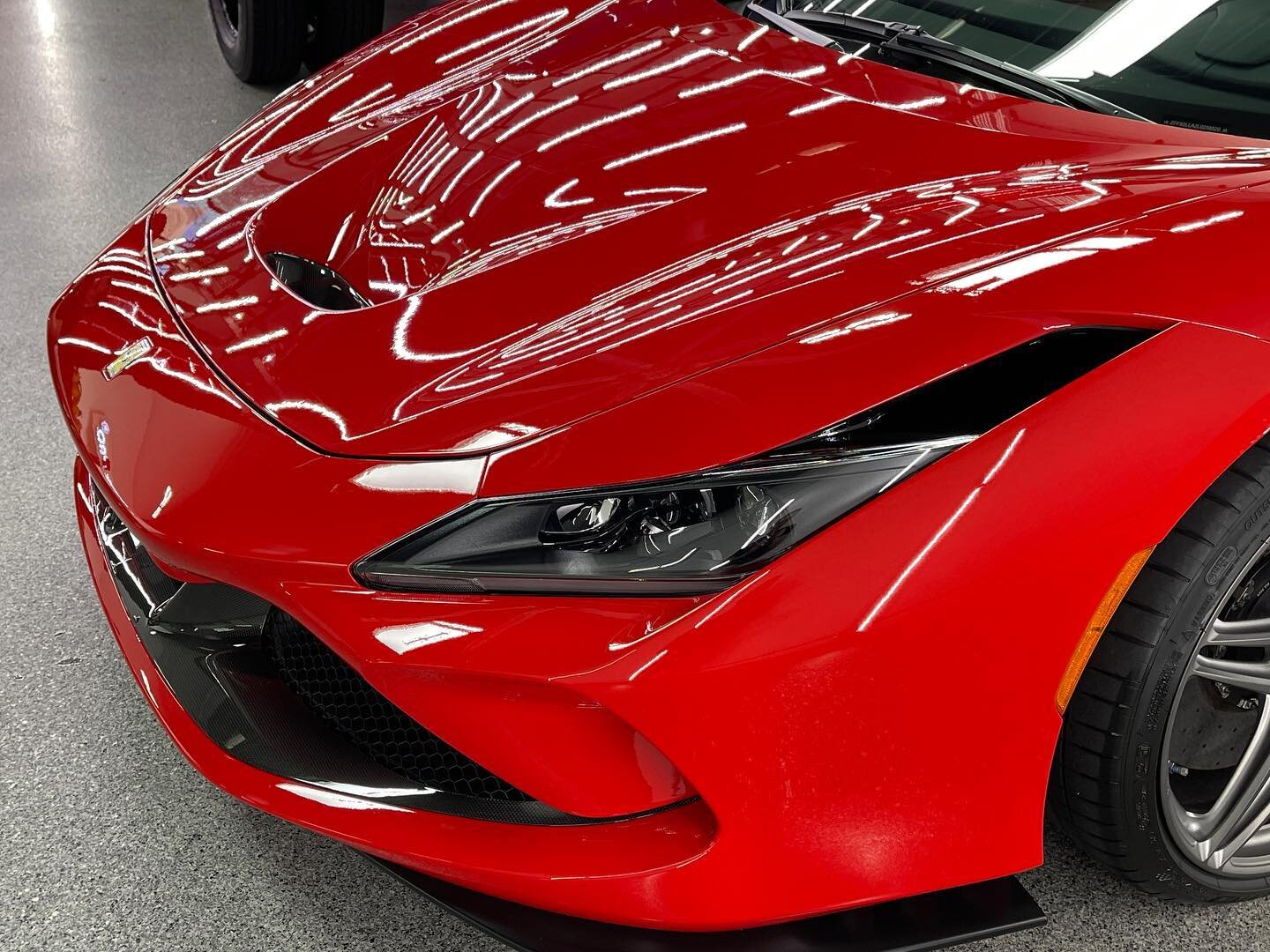 Maintenance is 🔑 in keeping your vehicle in pristine condition. Regular hand washes and proper #ceramiccoating maintenance will keep your vehicle looking new and the coating extra fresh! This #f8tributo received its annual maintenance which includes