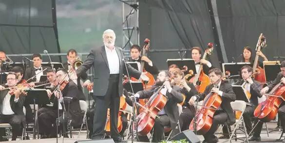 Performing with Placido Domingo in Mexico.