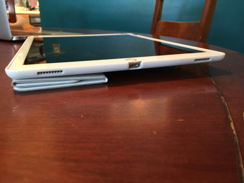 Folding the Smart Cover allows the iPad to lay flat when using as a sheet music reader