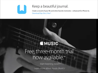 Apple's promo banner in the iOS Apple Store App