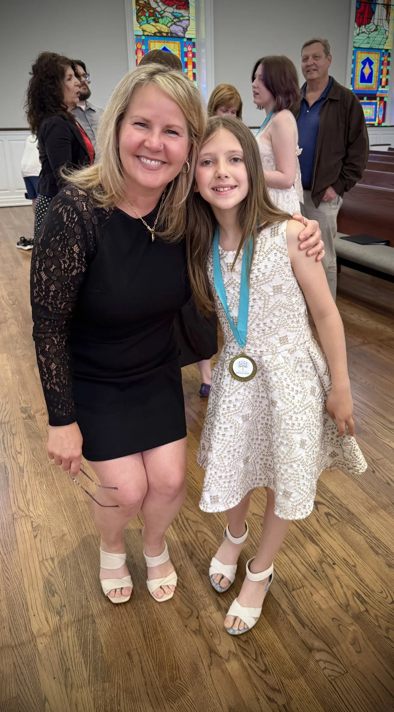Patricia Keith and a student after a successful recital performance in Boyertown PA.