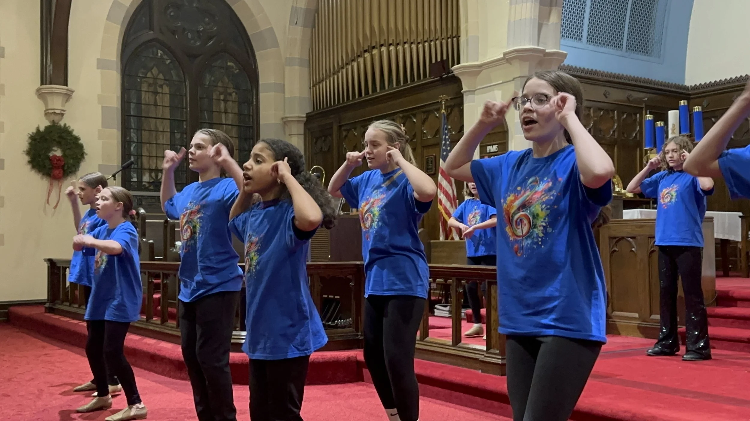 Musical Theatre Ensemble students perform at our Snowfall Serenade in Boyertown PA.