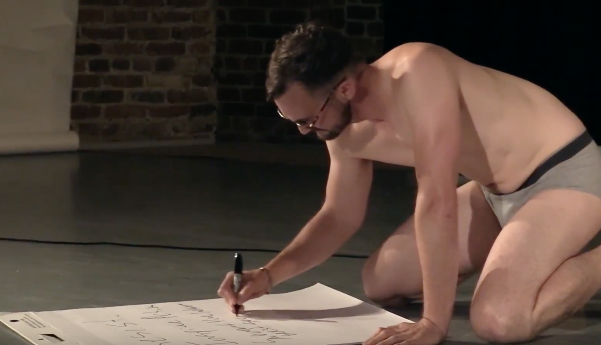 Words from Alex’s writing career, images from 80s gay Toronto, and a special visit from Michel Foucault add up to an eclectic hourlong performance of longing for a bygone queer past, the second performance in the Wilson Trilogy.